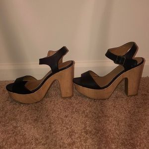 Bamboo platform heels